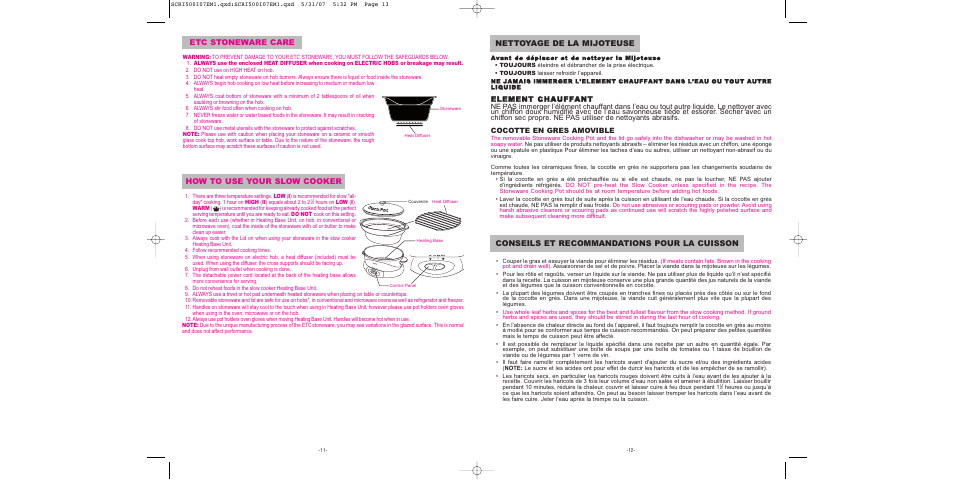 How to use your slow cooker | Sunbeam SCRI500-I User Manual | Page 7 / 42