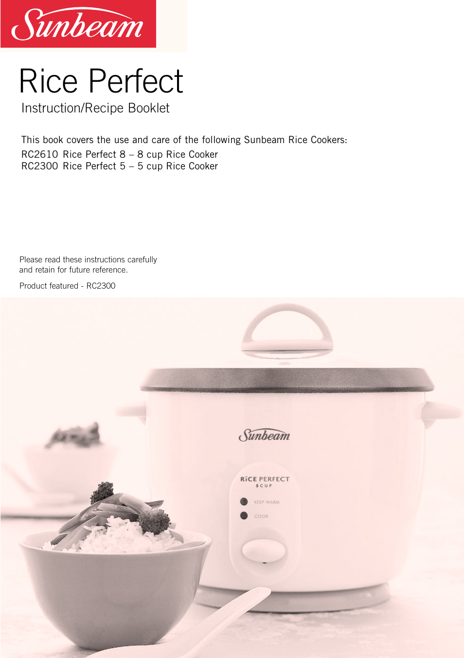 Sunbeam RC2610 User Manual | 24 pages