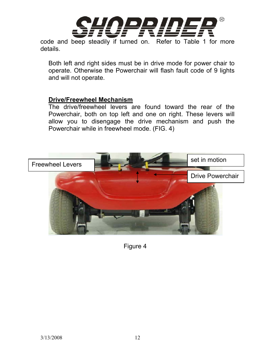Shoprider UL8W36 User Manual | Page 12 / 24