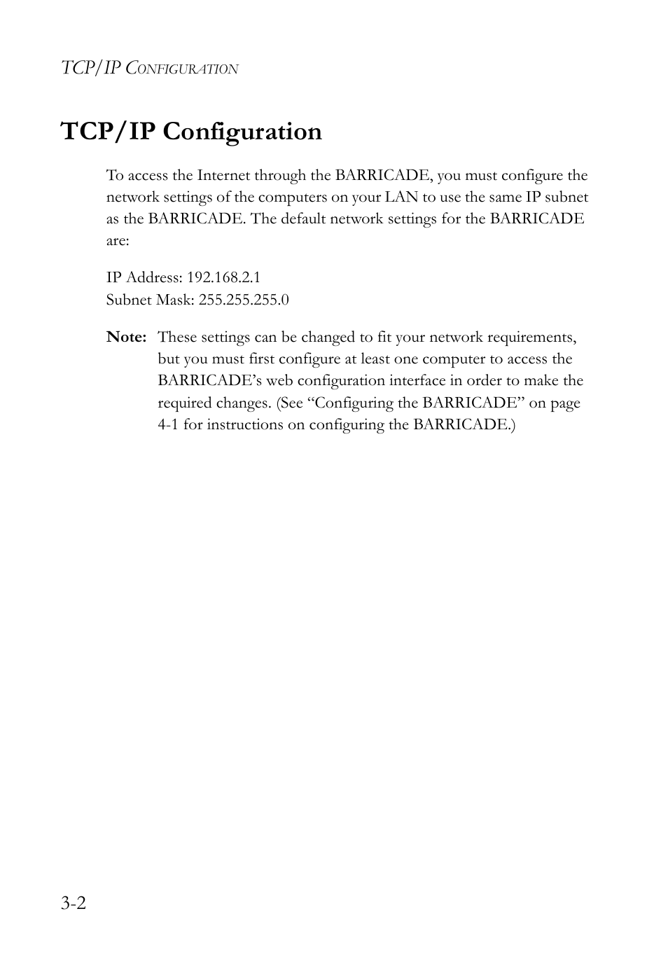 Tcp/ip configuration, Tcp/ip configuration -2 | SMC Networks SMC Barricade g SMCWBR14-G2 User Manual | Page 28 / 132
