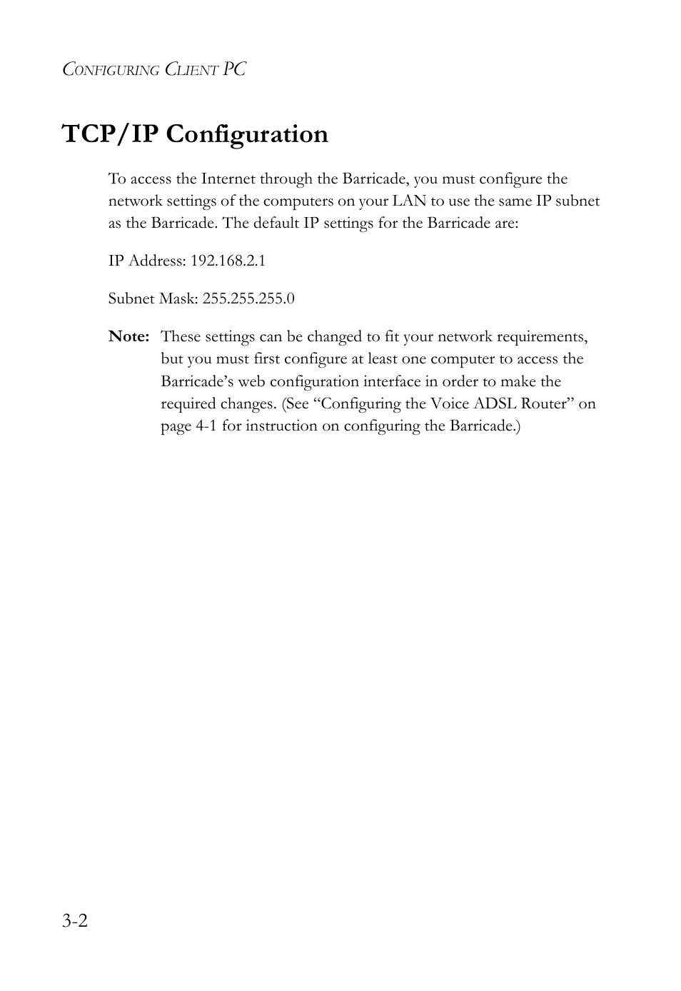 Tcp/ip configuration, Tcp/ip configuration -2 | SMC Networks Barricade SMC7908VoWBRA2 User Manual | Page 28 / 151