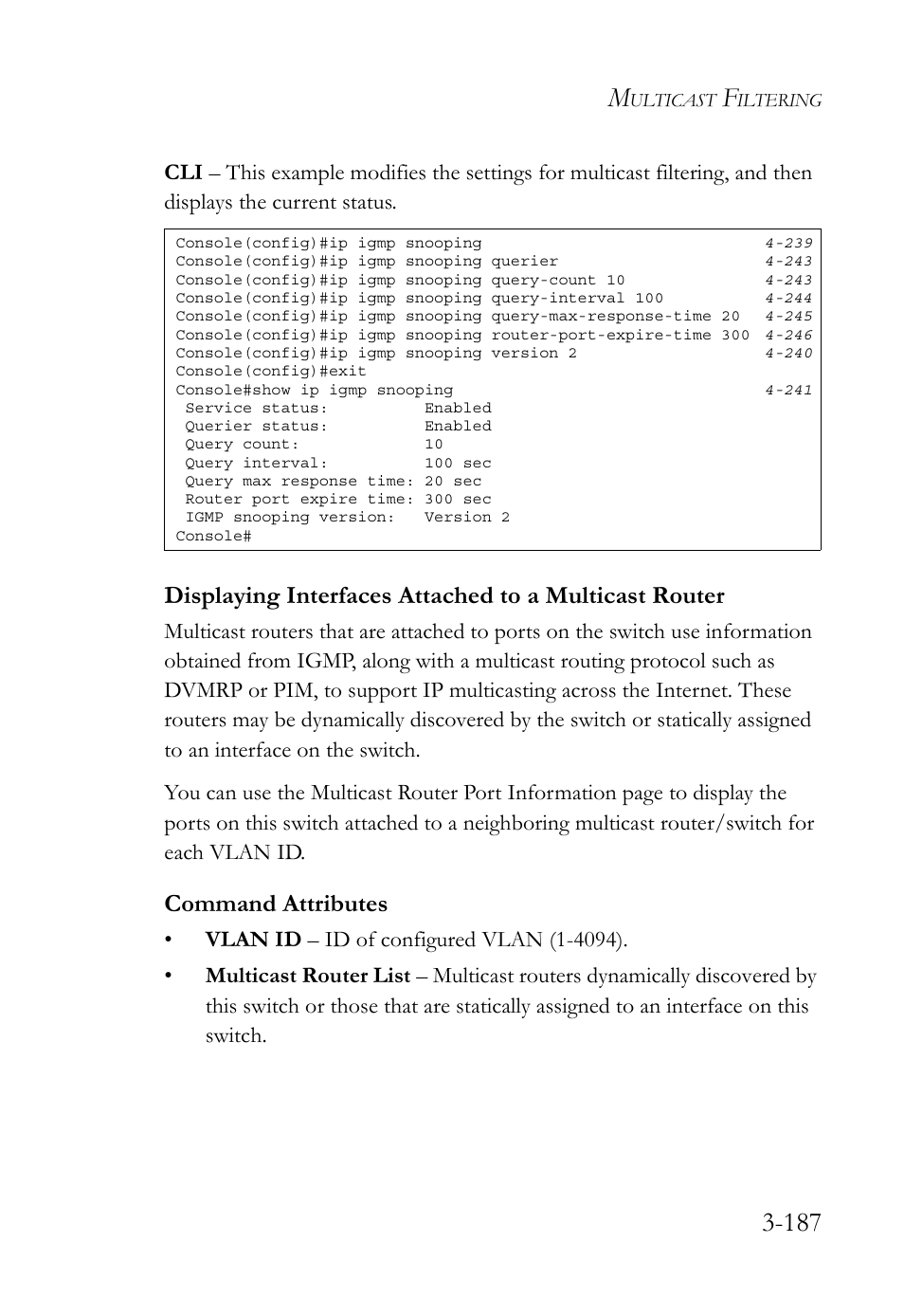Command attributes | SMC Networks TIGERSWITCH SMC6752AL2 User Manual | Page 235 / 516