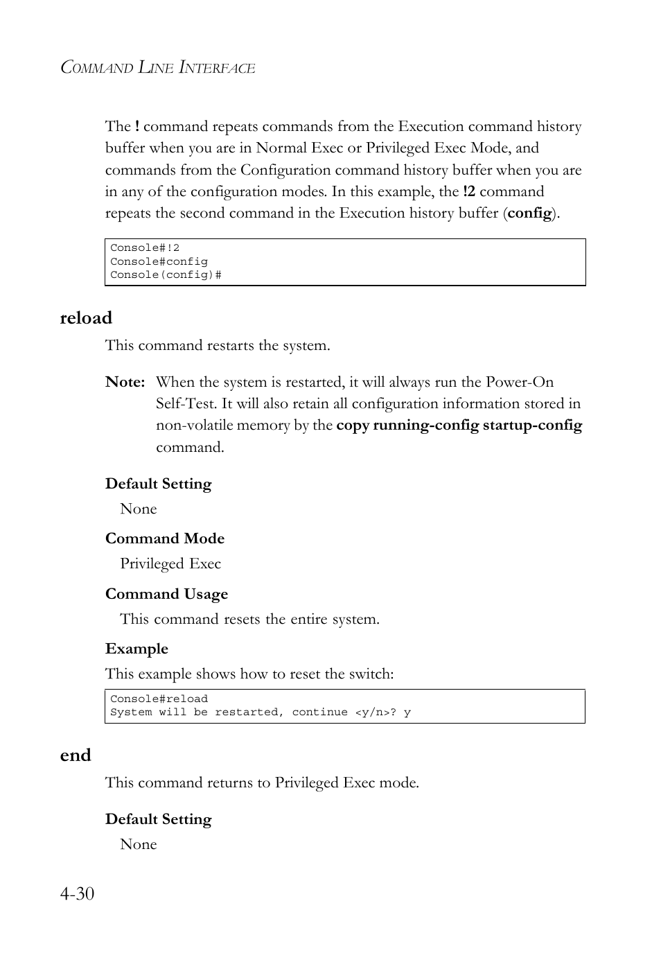 Reload, Reload -30 end -30 | SMC Networks TIGERSWITCH SMC6752AL2 User Manual | Page 270 / 516