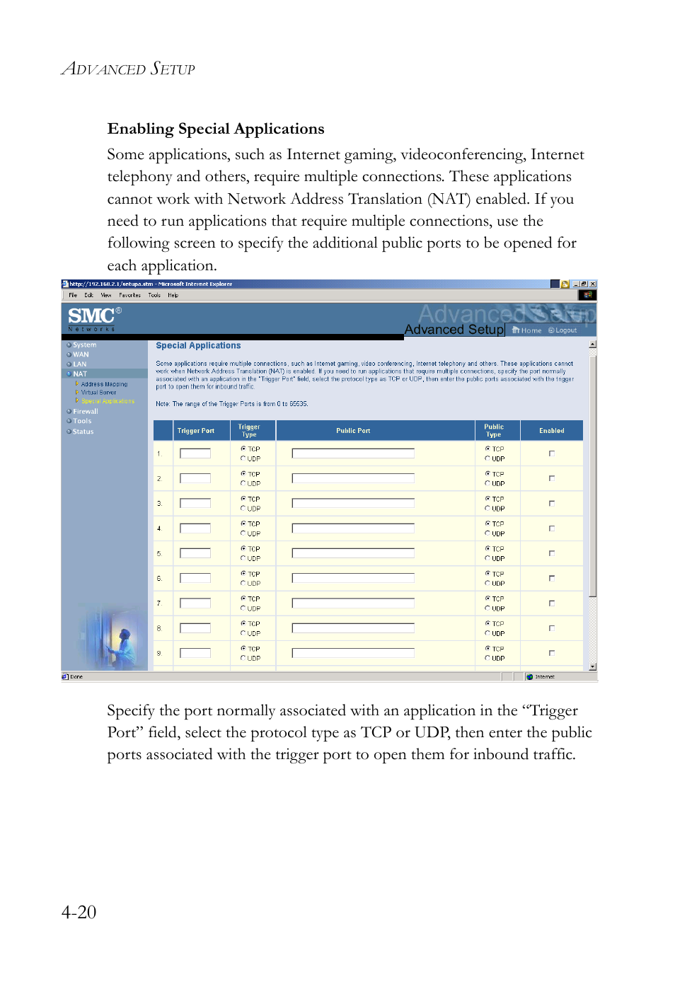 SMC Networks SMC Barricade SMC7004VBR User Manual | Page 48 / 122