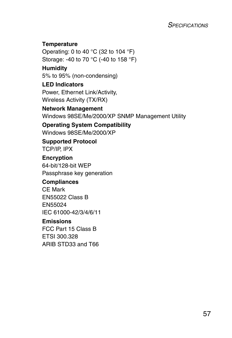 SMC Networks SMC2870W User Manual | Page 69 / 74