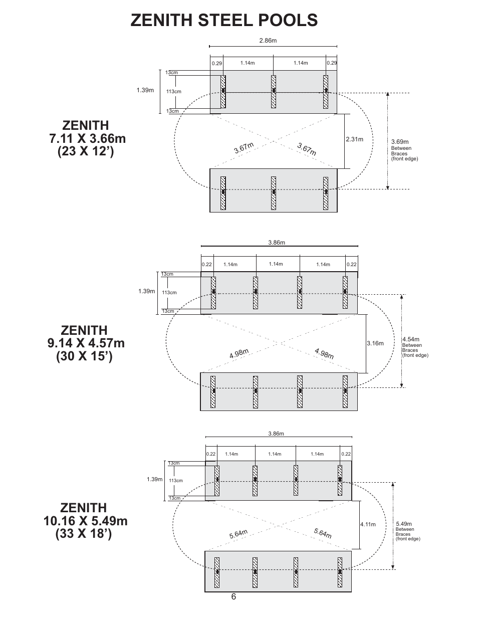 Zenith steel pools | Vogue Industrial ABOVE GROUND SWIMMING POOL User Manual | Page 6 / 20