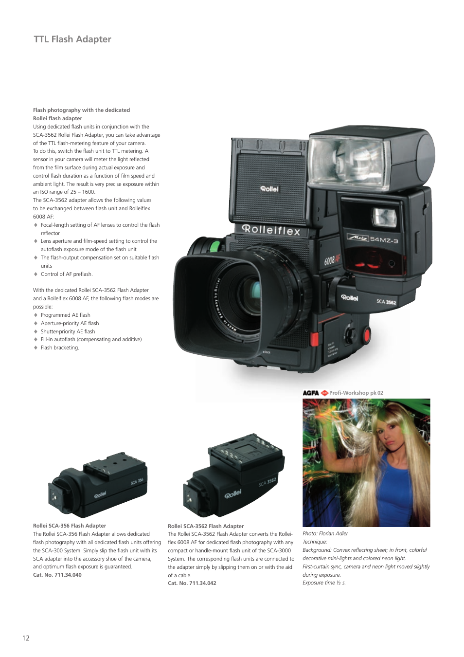 Ttl flash adapter | Sinar Rolleiflex 6008 Integral User Manual | Page 12 / 16