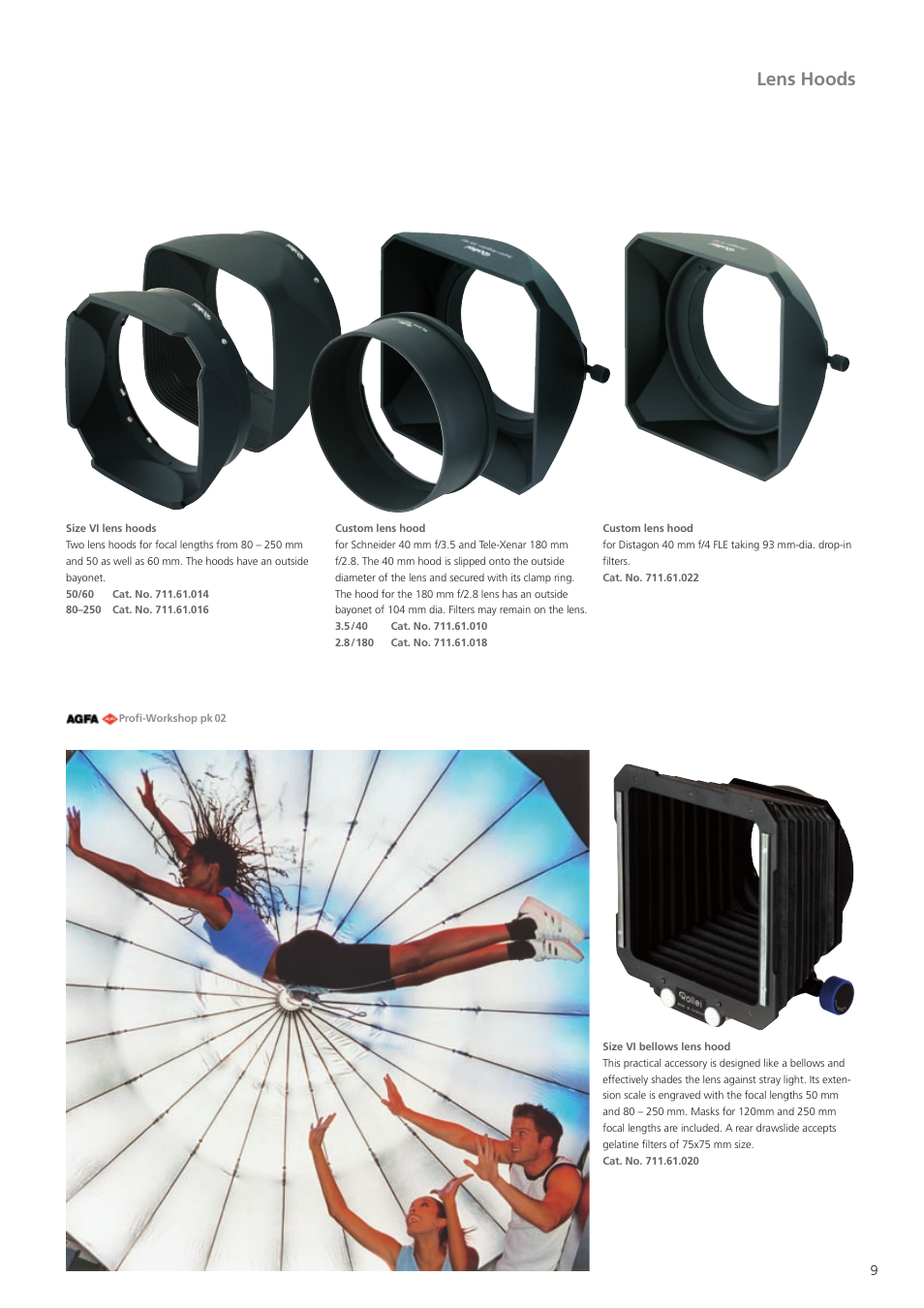 Lens hoods | Sinar Rolleiflex 6008 Integral User Manual | Page 9 / 16