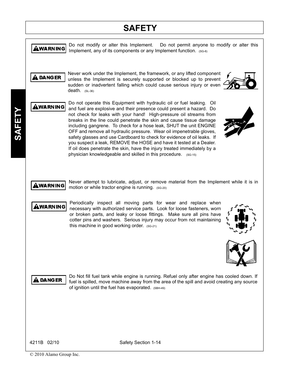 Safety | Servis-Rhino 4211B User Manual | Page 18 / 104