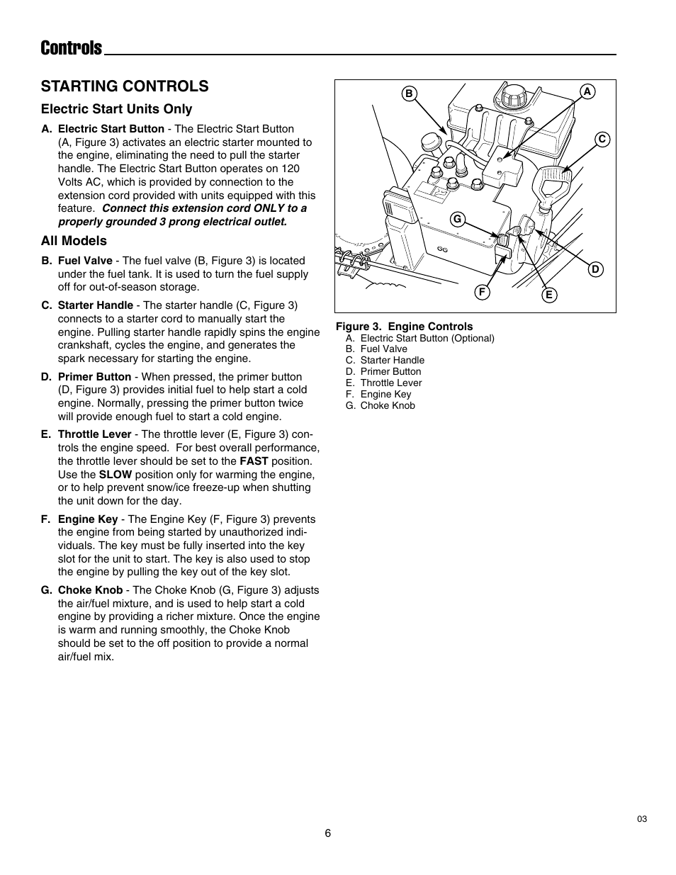 Controls, Starting controls | Simplicity 1693763 860M User Manual | Page 10 / 26