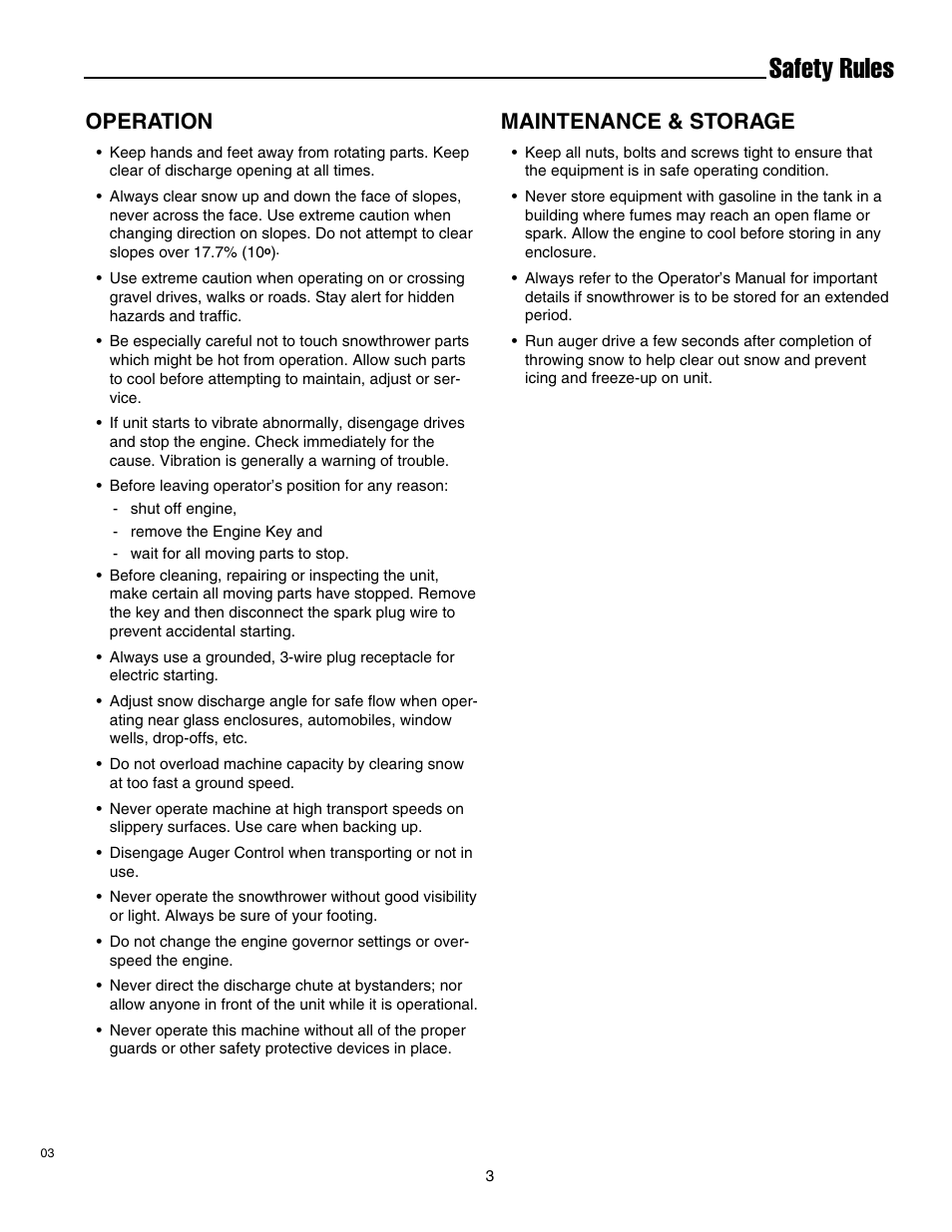 Safety rules, Operation, Maintenance & storage | Simplicity 1693763 860M User Manual | Page 7 / 26