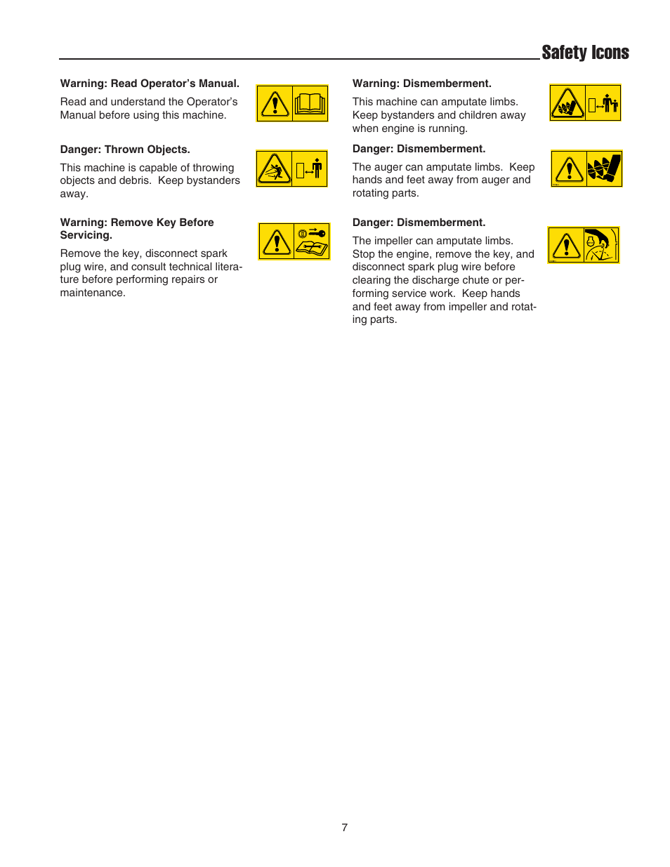 Safety icons | Simplicity 1694435 User Manual | Page 11 / 32