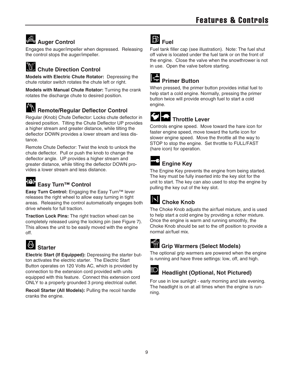 Features & controls | Simplicity 1694441 User Manual | Page 13 / 30