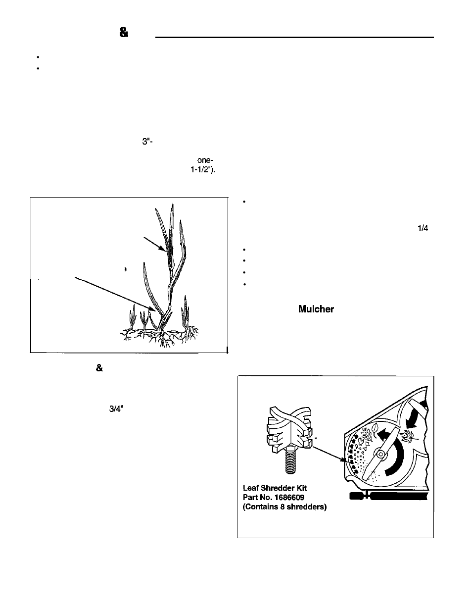 Mowing patterns lips, How much grass to cut off, The best combination | Clippings are beneficial, Leaf shredding (for use with kit only), Engine speed ground speed, The proper equipment | Simplicity 1692969 User Manual | Page 16 / 32