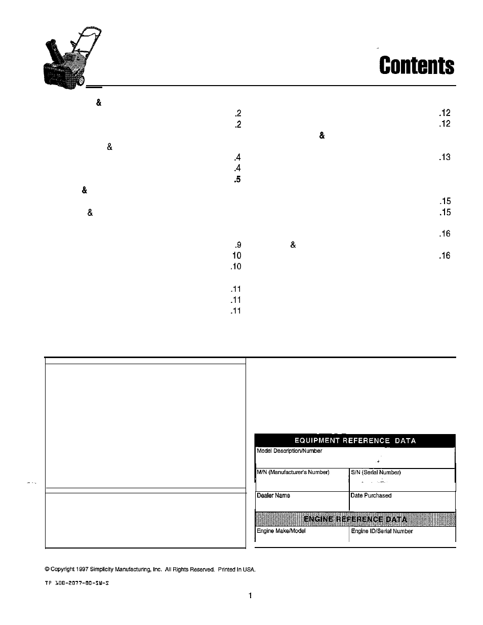 Table of | Simplicity 1692984 User Manual | Page 2 / 18