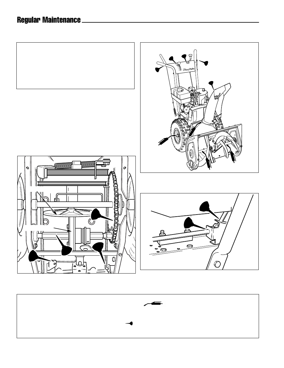 Regular maintenance, Lubrication | Simplicity 1693647 555M User Manual | Page 18 / 30