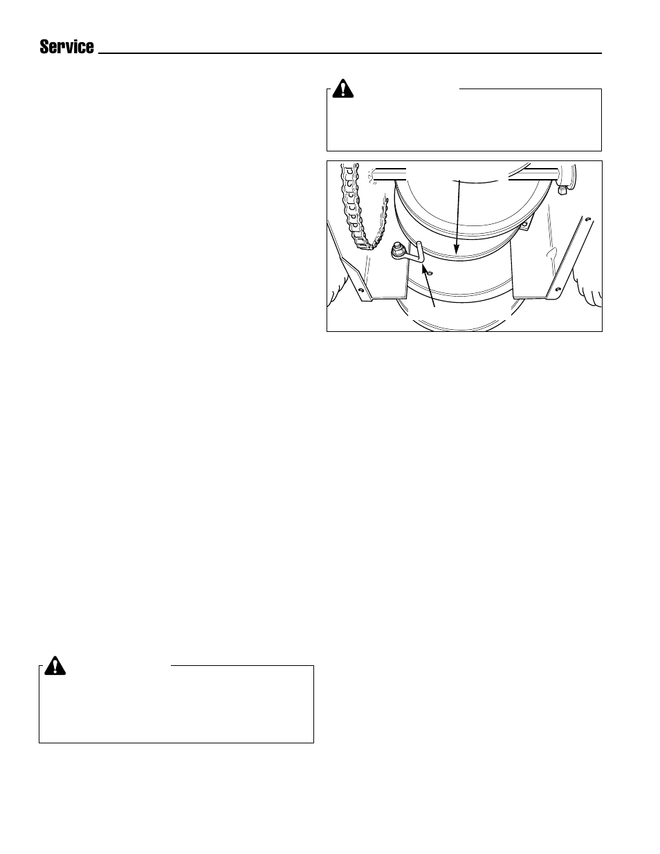 Service, Warning, Drive belt replacement | Simplicity 1693647 555M User Manual | Page 26 / 30