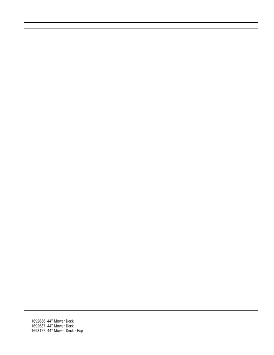 44” mower deck - height adjustment & rollers | Simplicity LANDLORD 2700 User Manual | Page 59 / 68