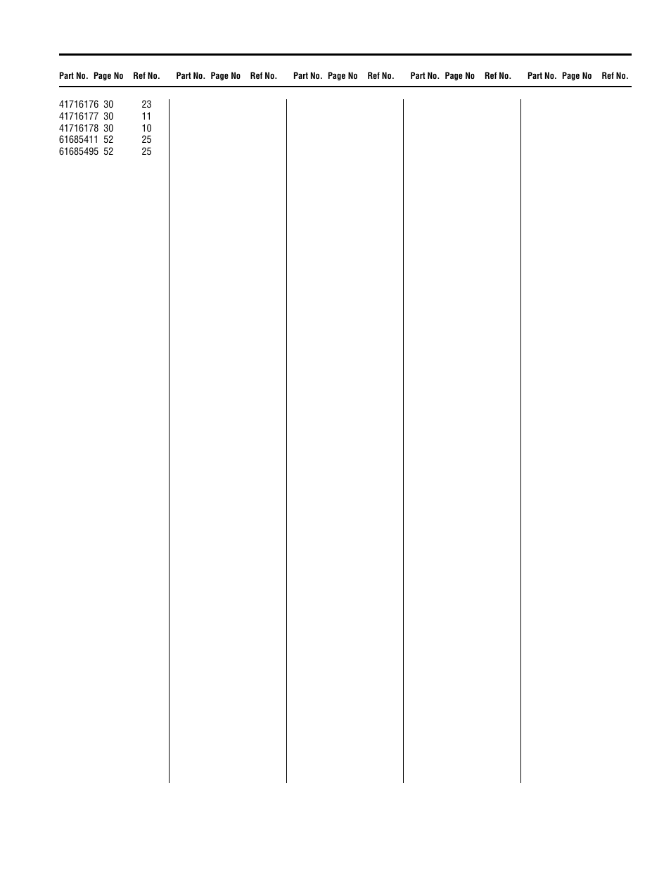 Part number index by page number | Simplicity LANDLORD 2700 User Manual | Page 67 / 68