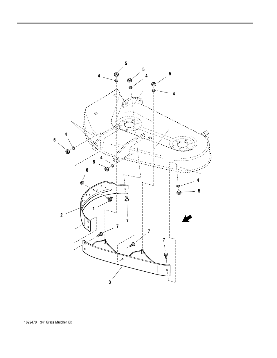 34” grass mulcher kit | Simplicity CORONET 400 User Manual | Page 64 / 78