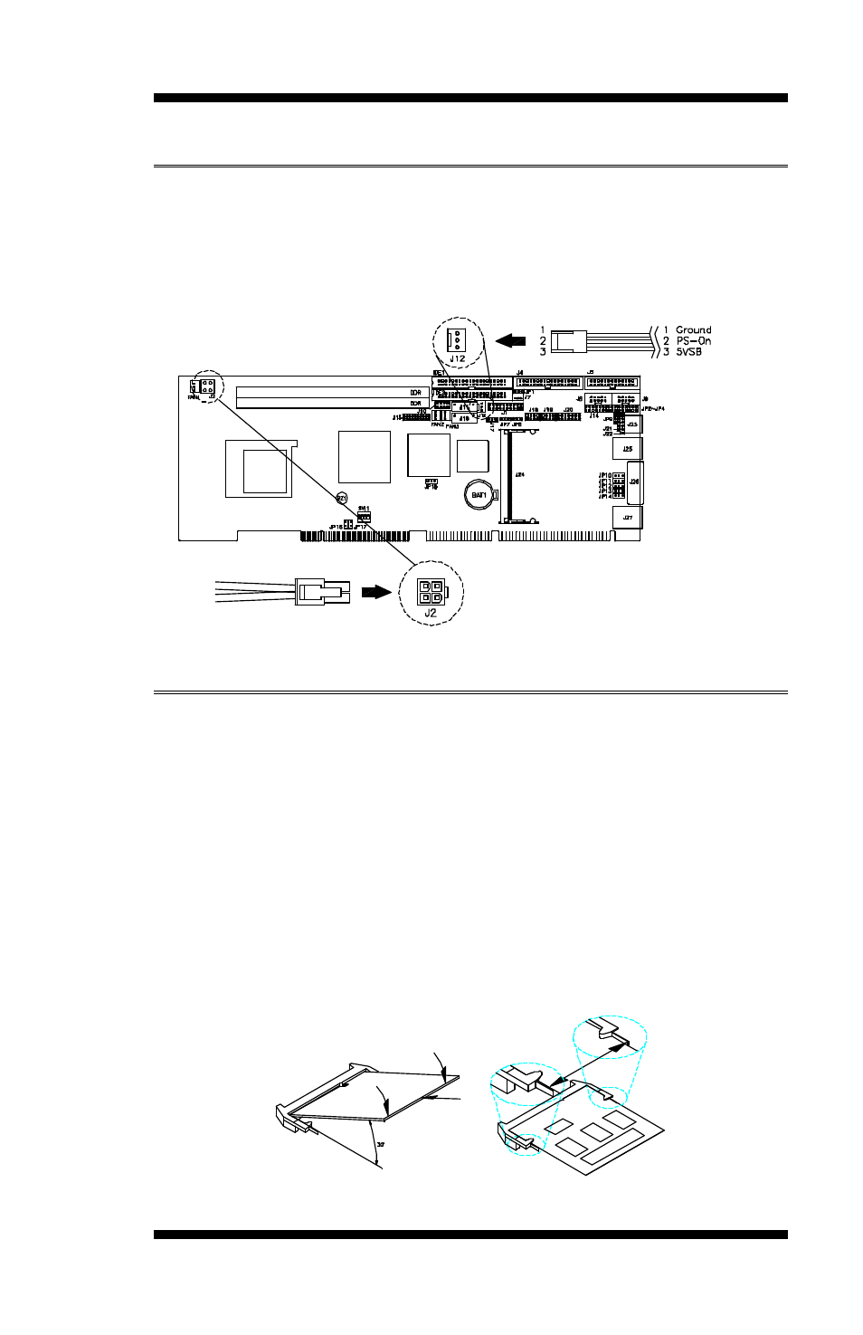 Atx power installation, Micropci daughter card installation | Socket Mobile Pentium 4 Full Size PICMG CPU Card IB810 User Manual | Page 11 / 78