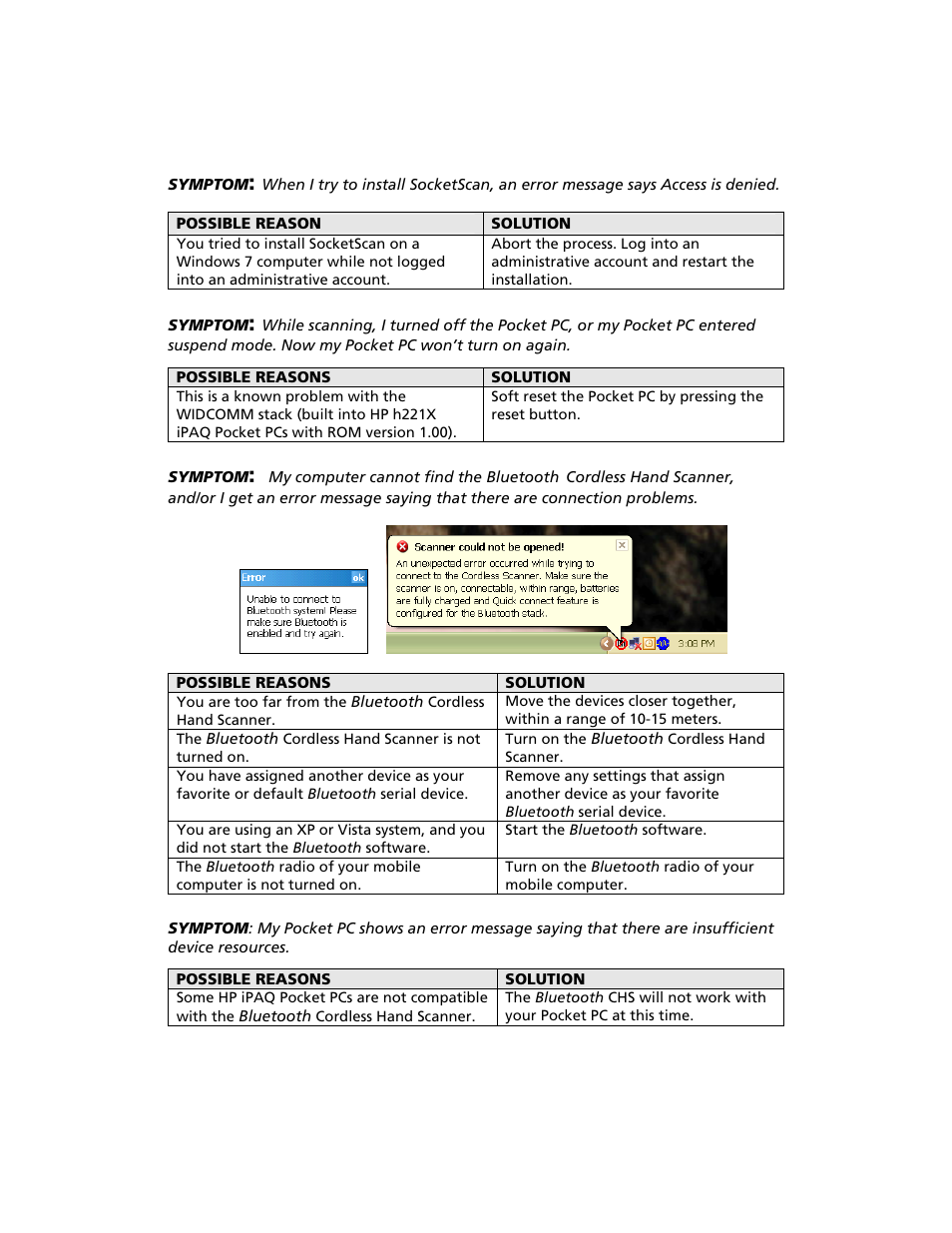 Socket Mobile Bluetooth iPAQ User Manual | Page 104 / 114