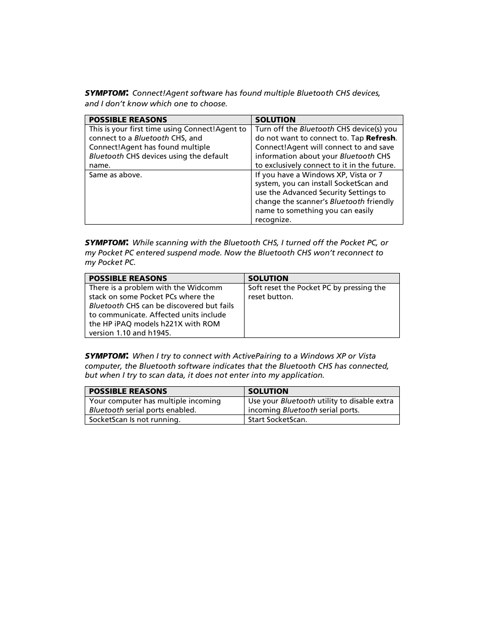 Socket Mobile Bluetooth iPAQ User Manual | Page 105 / 114