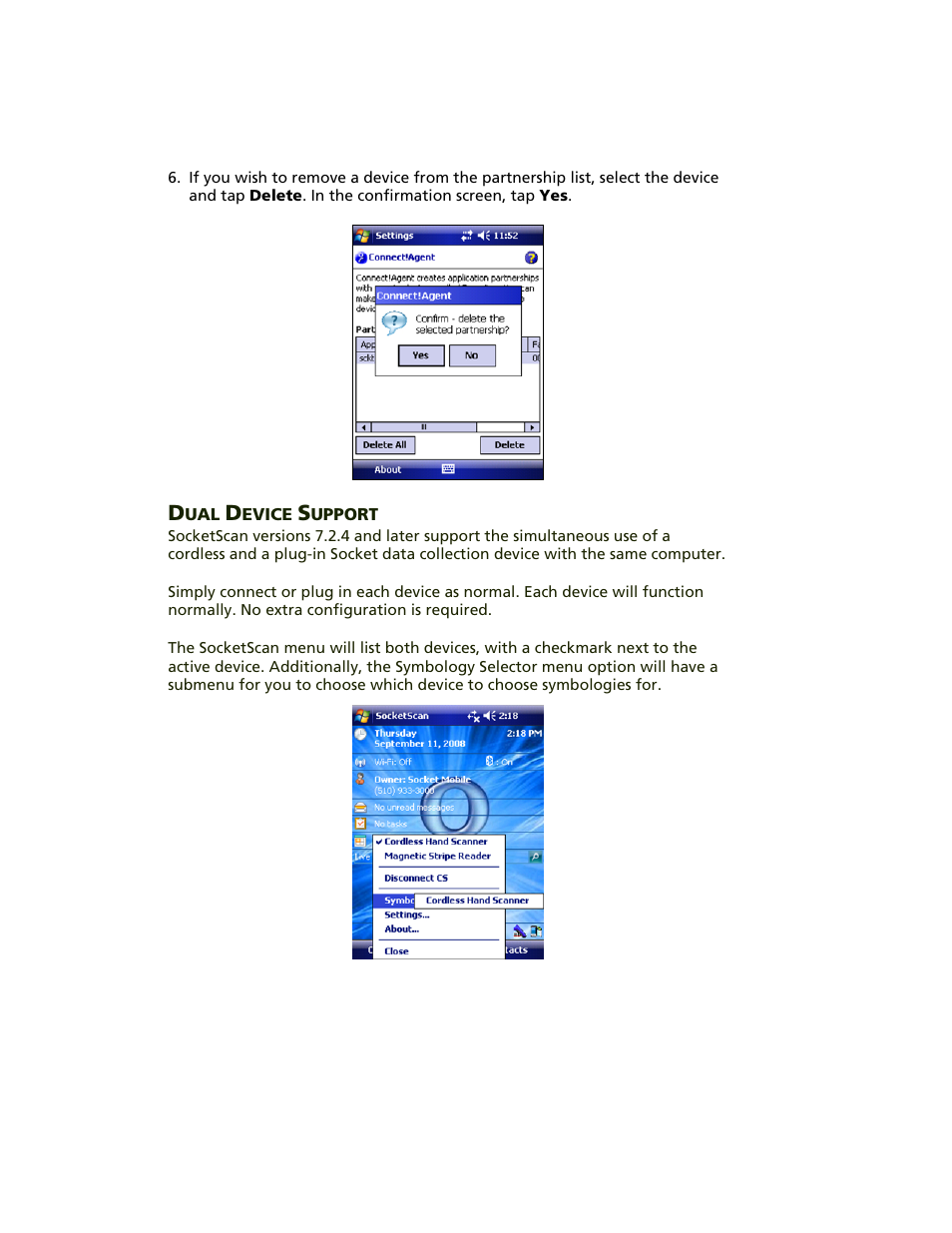Dual device support | Socket Mobile Bluetooth iPAQ User Manual | Page 67 / 114