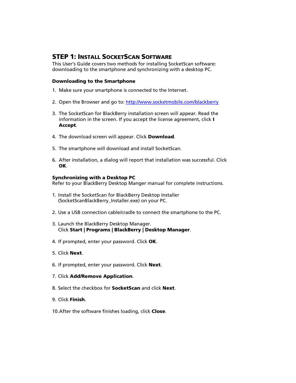 Step 1: install socketscan software, Step | Socket Mobile Bluetooth iPAQ User Manual | Page 79 / 114