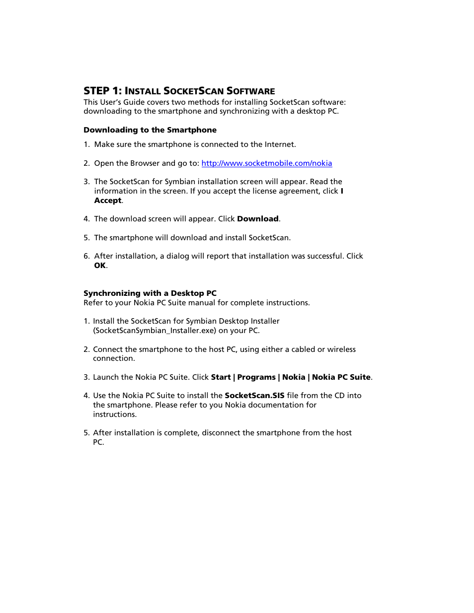 Step 1: install socketscan software, Step | Socket Mobile Bluetooth iPAQ User Manual | Page 86 / 114