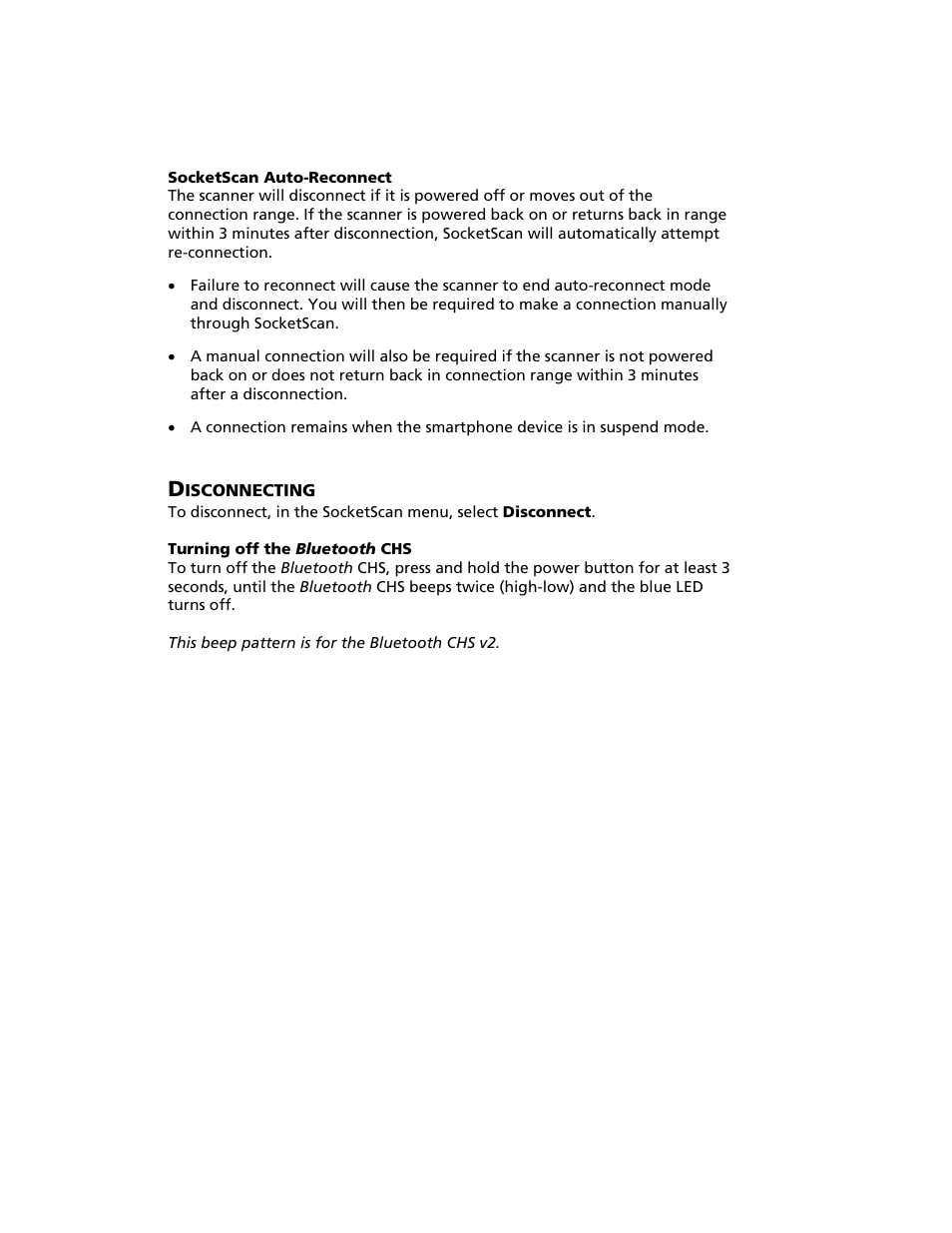 Disconnecting | Socket Mobile Bluetooth iPAQ User Manual | Page 89 / 114