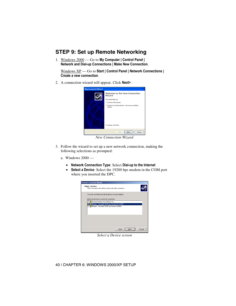 Step 9: set up remote networking | Socket Mobile Digital Phone Card for Data-Capable Mobile Phone User Manual | Page 42 / 69