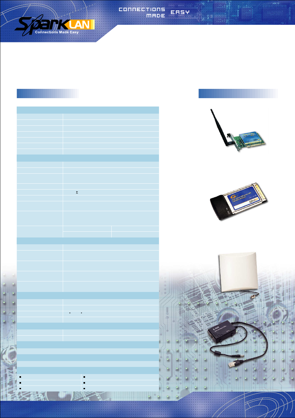 Specifications related products | Spark Tech WX-6615 User Manual | Page 2 / 2