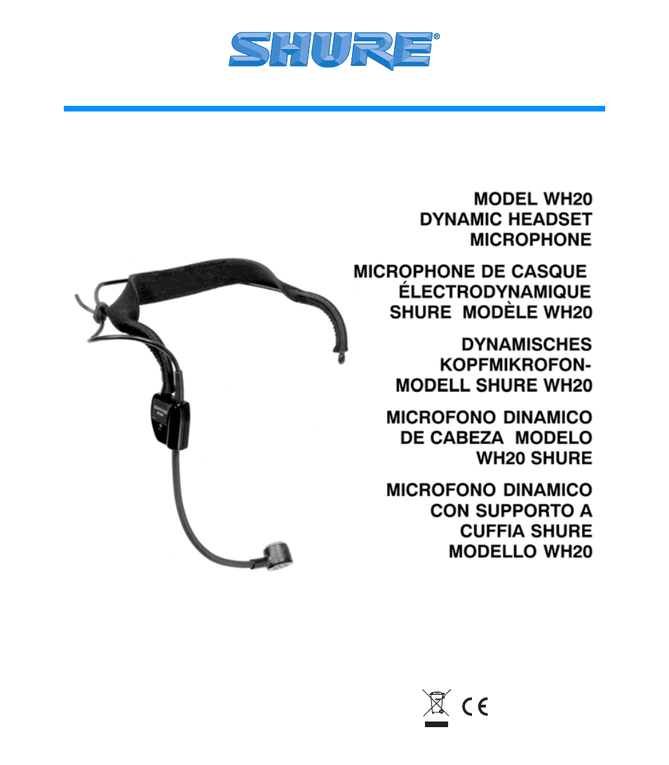 Shure WH20 User Manual | 10 pages