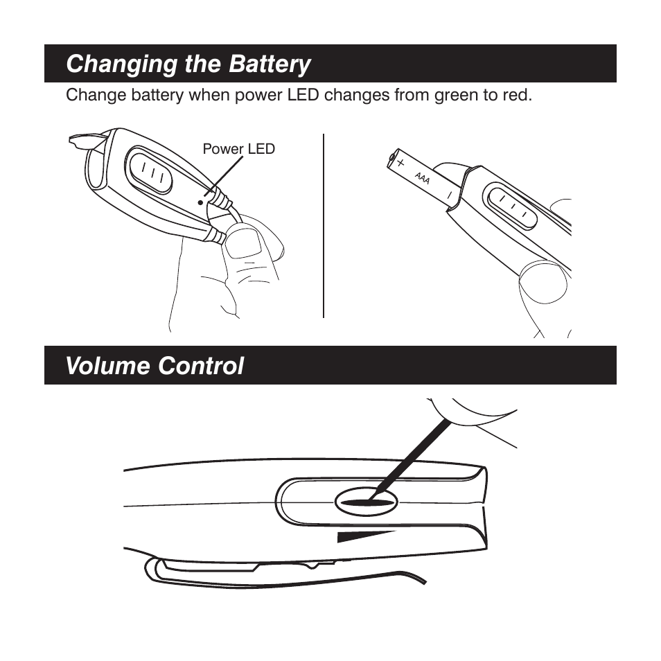 Changing the battery volume control | Shure 27EU3222B User Manual | Page 6 / 9