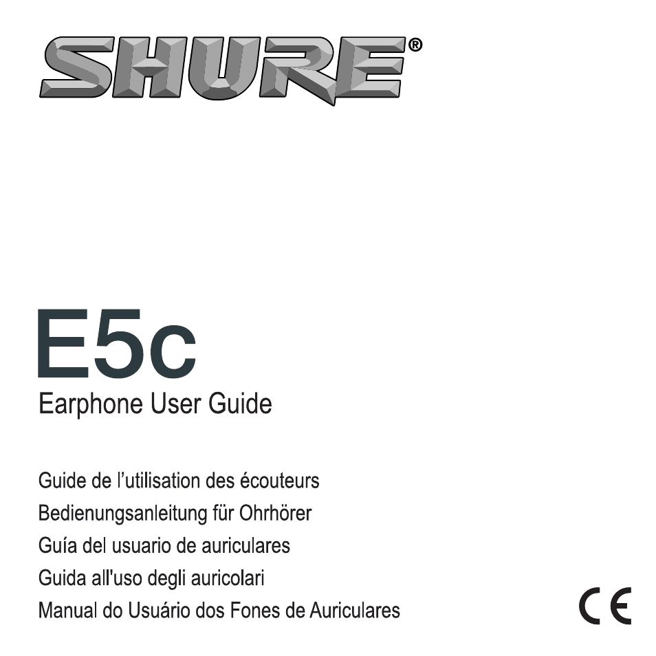 Shure E5C User Manual | 63 pages