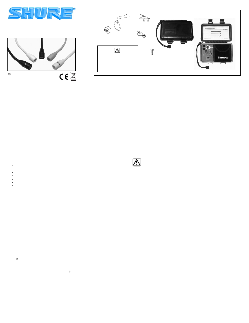 Shure WL50 User Manual | 2 pages