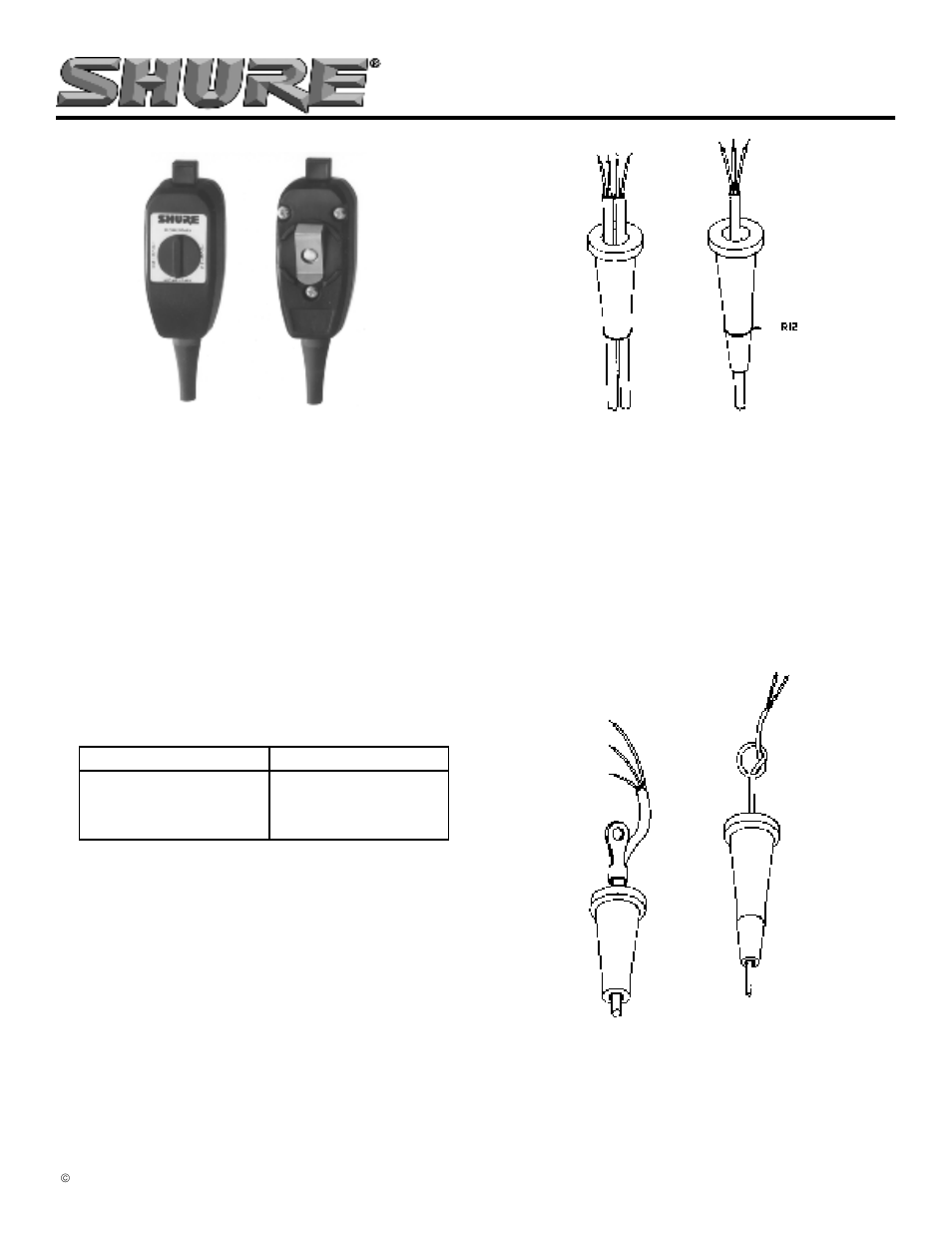 Shure A120S User Manual | 2 pages