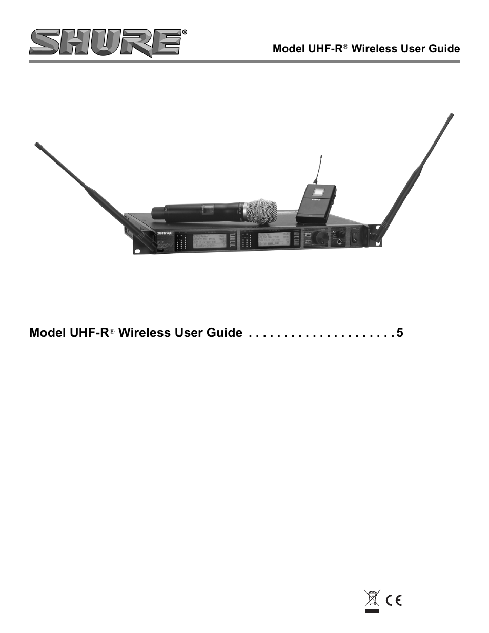 Shure The SM58 Vocal Artist UHF User Manual | 34 pages