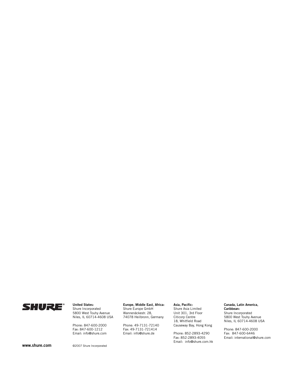 Shure DFR11EQ User Manual | Page 13 / 13