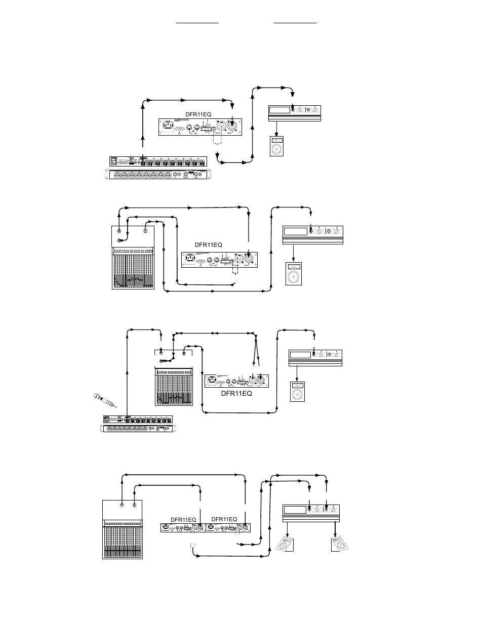 Audio connections | Shure DFR11EQ User Manual | Page 6 / 13