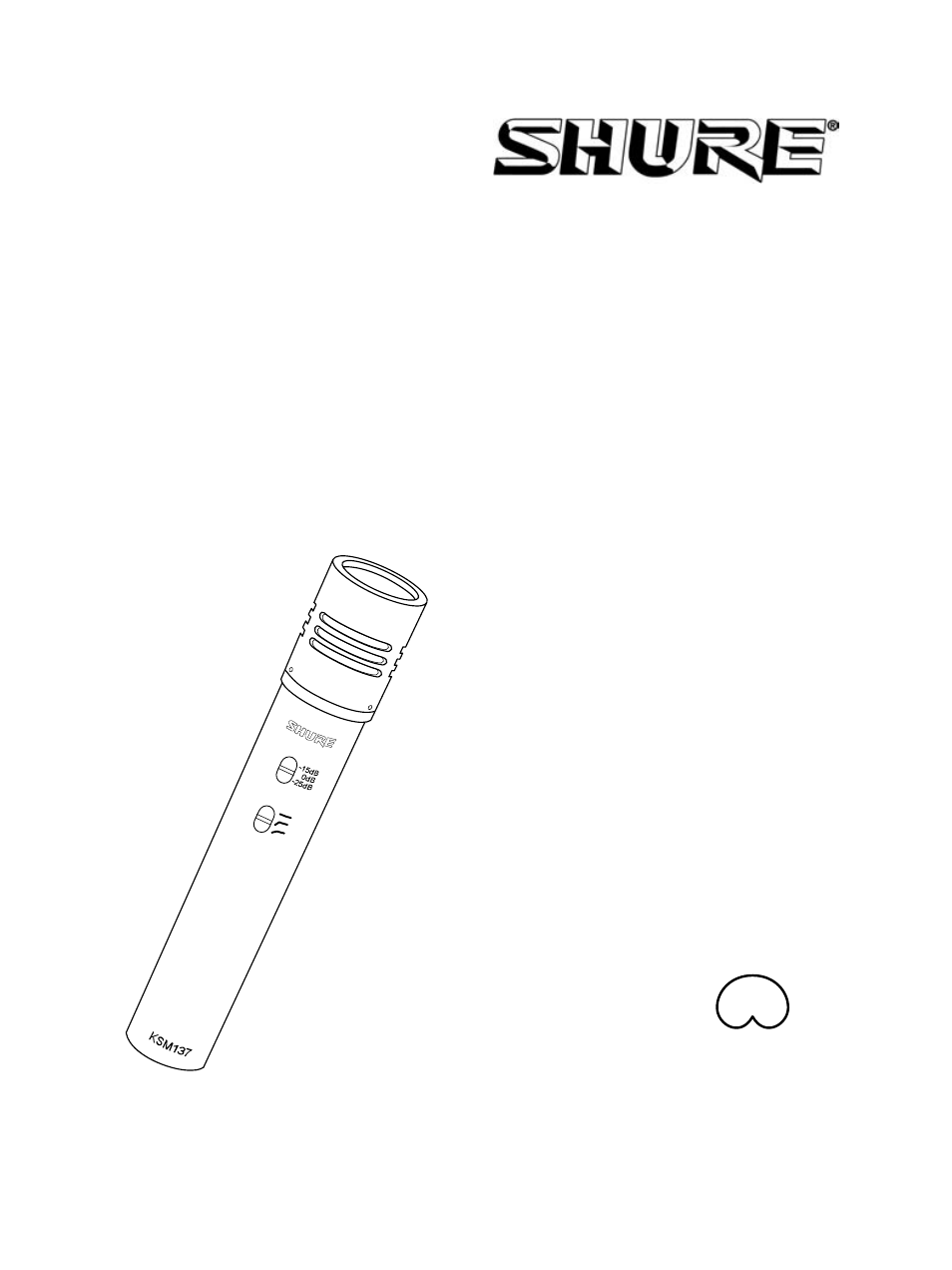 Shure KSM137 User Manual | 10 pages