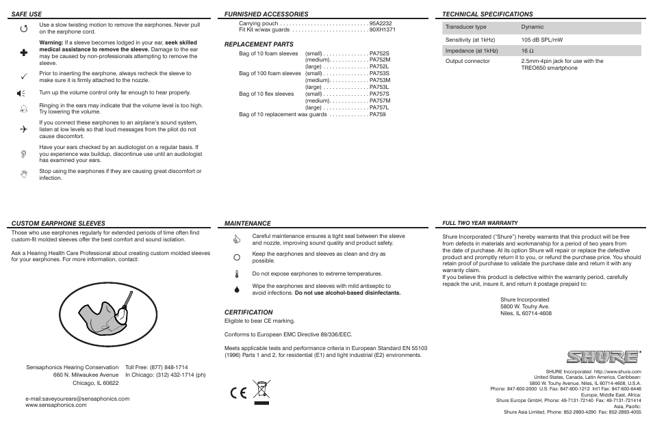 Shure i2c-t User Manual | Page 2 / 2