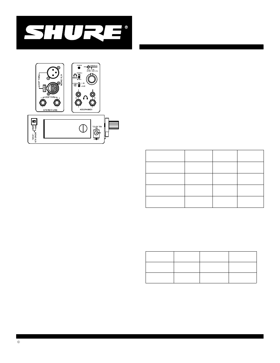 Shure (R) FP22 User Manual | 5 pages