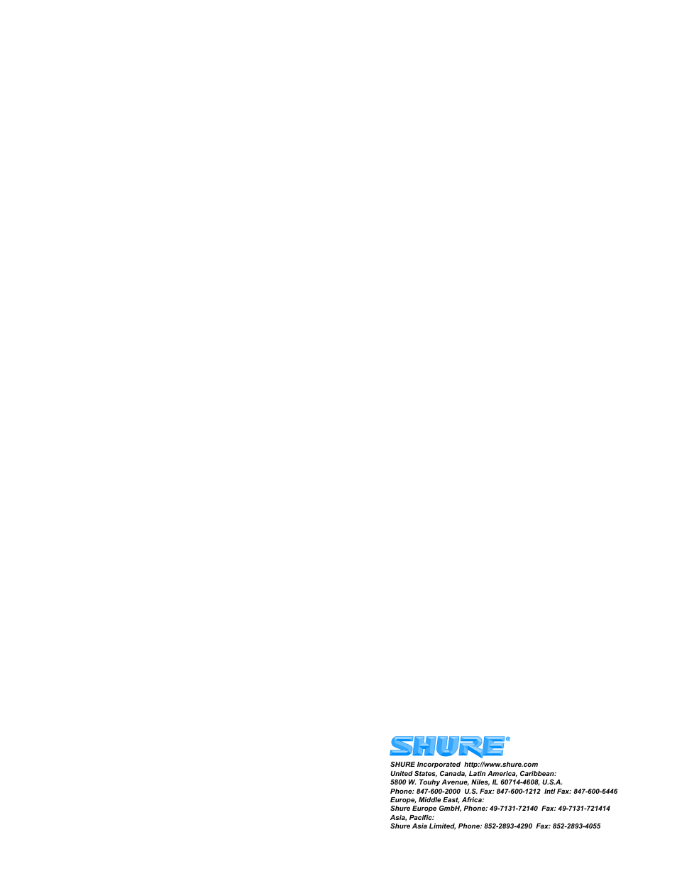 Shure SCM262 User Manual | Page 12 / 12