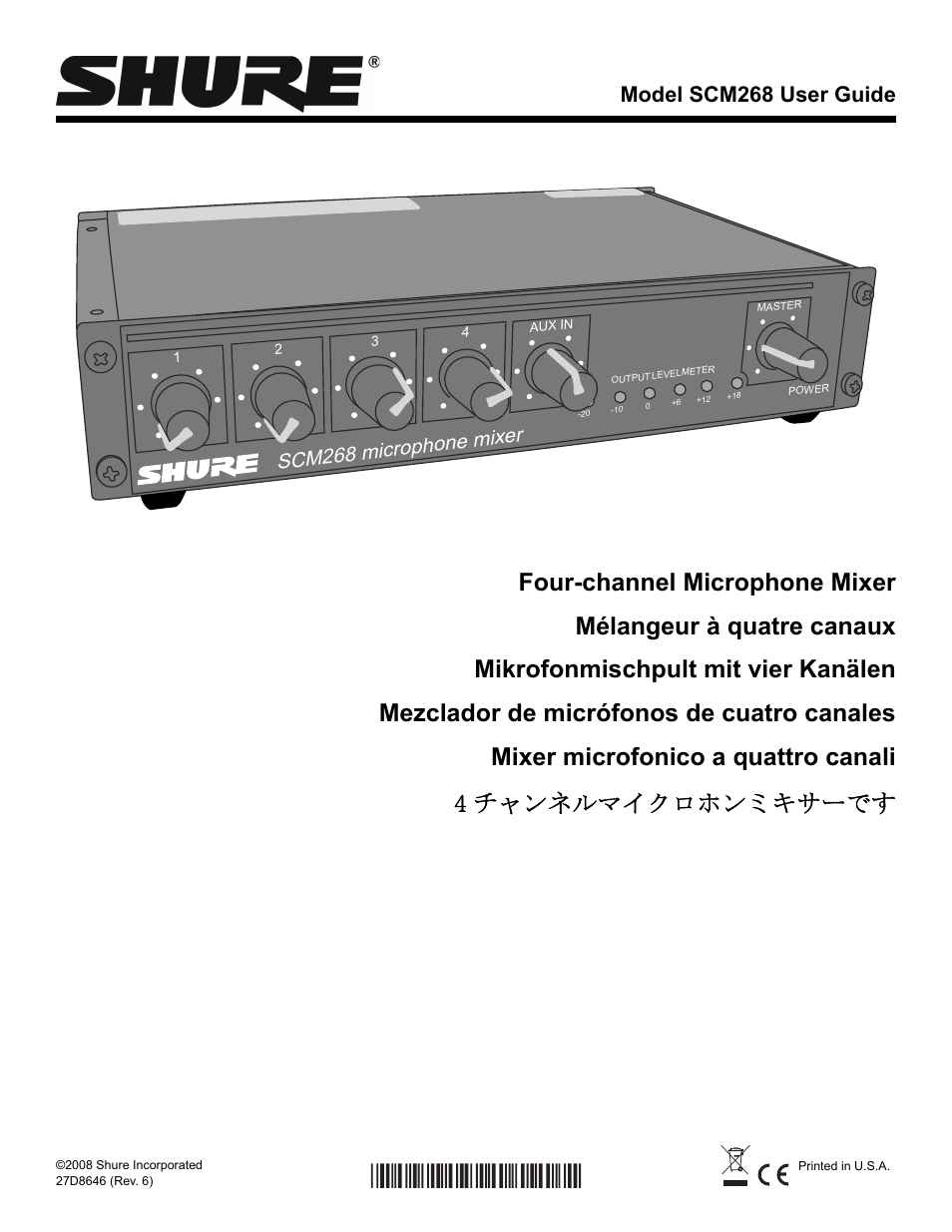 Shure SCM268 User Manual | 13 pages