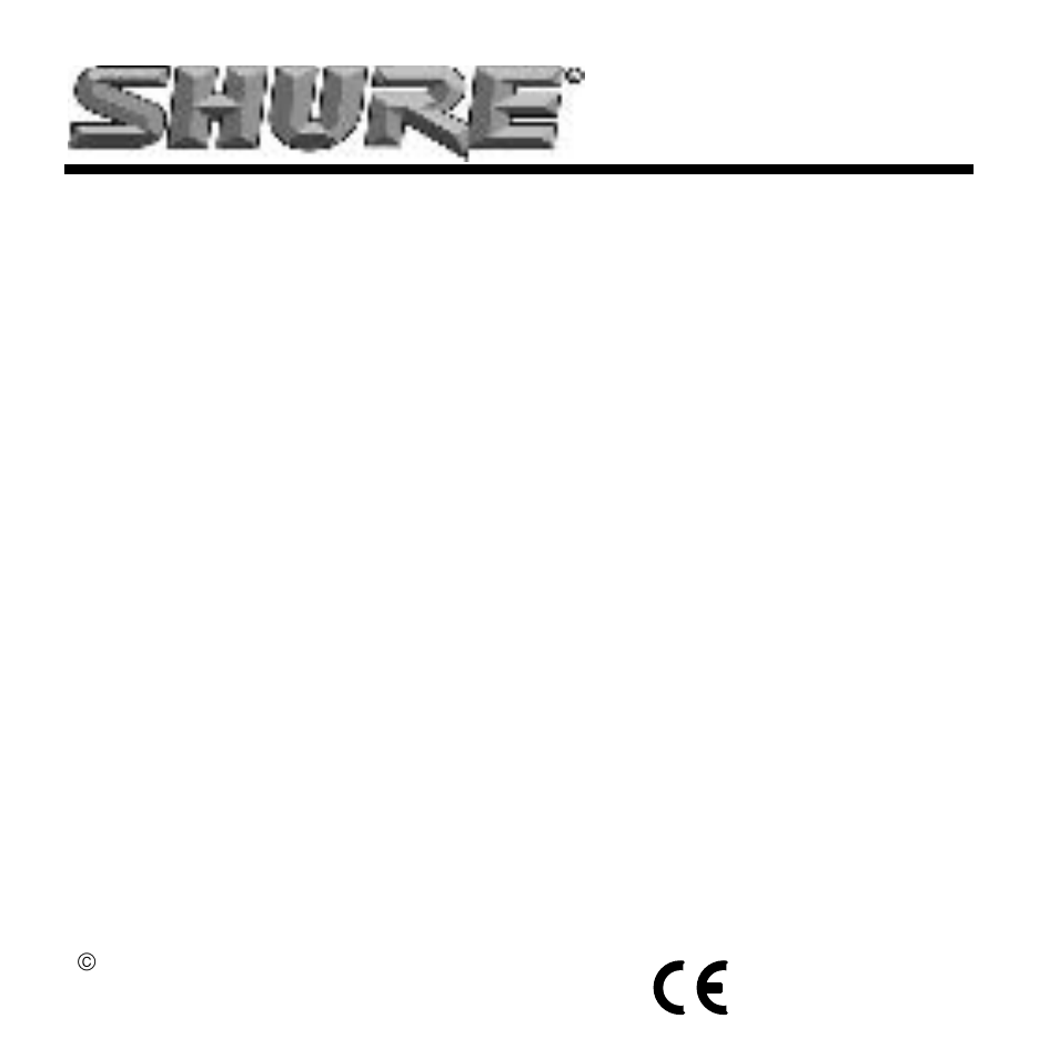 Shure Microphone Level Tone Generator A15TG User Manual | 4 pages