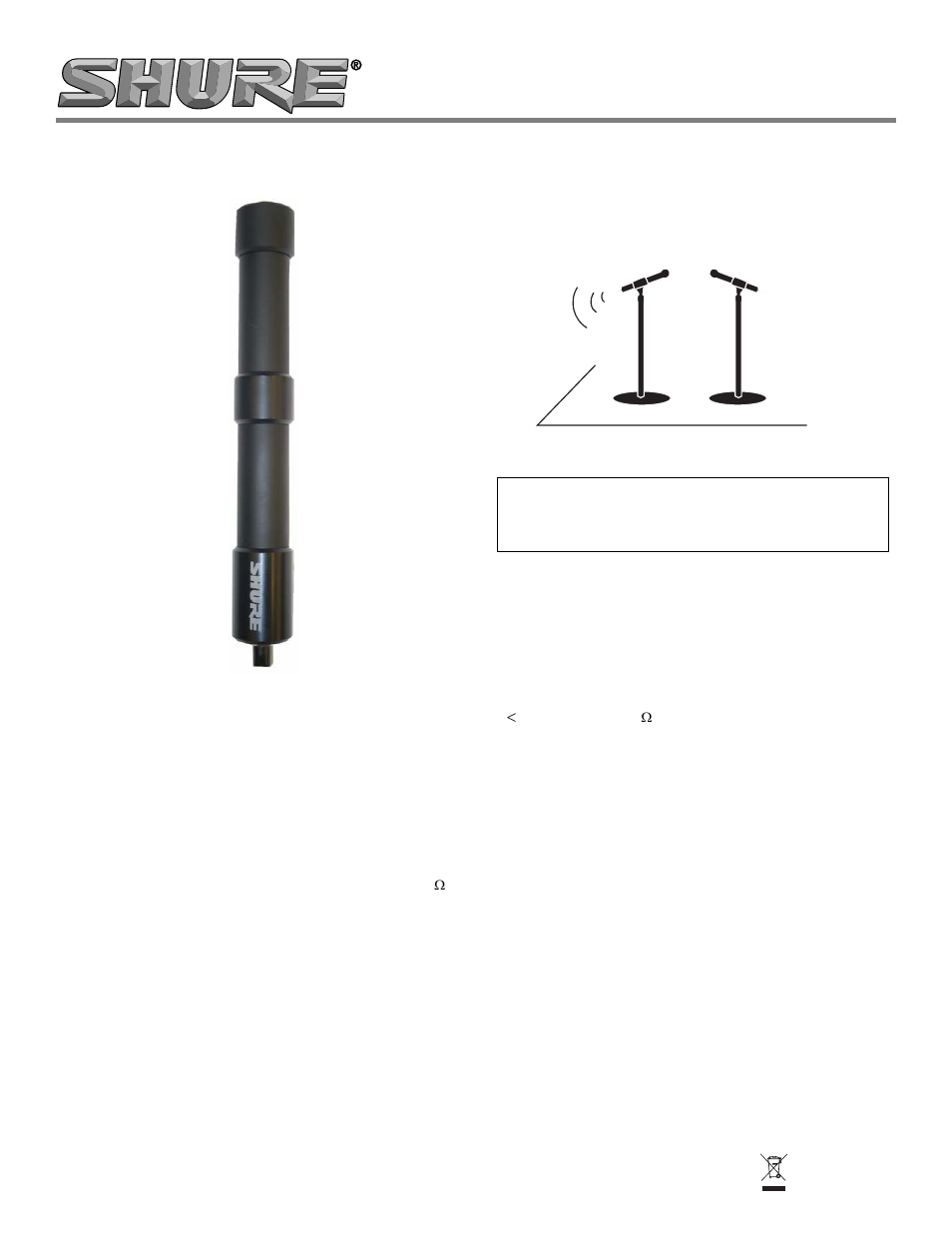 Shure UA860SWB User Manual | 4 pages