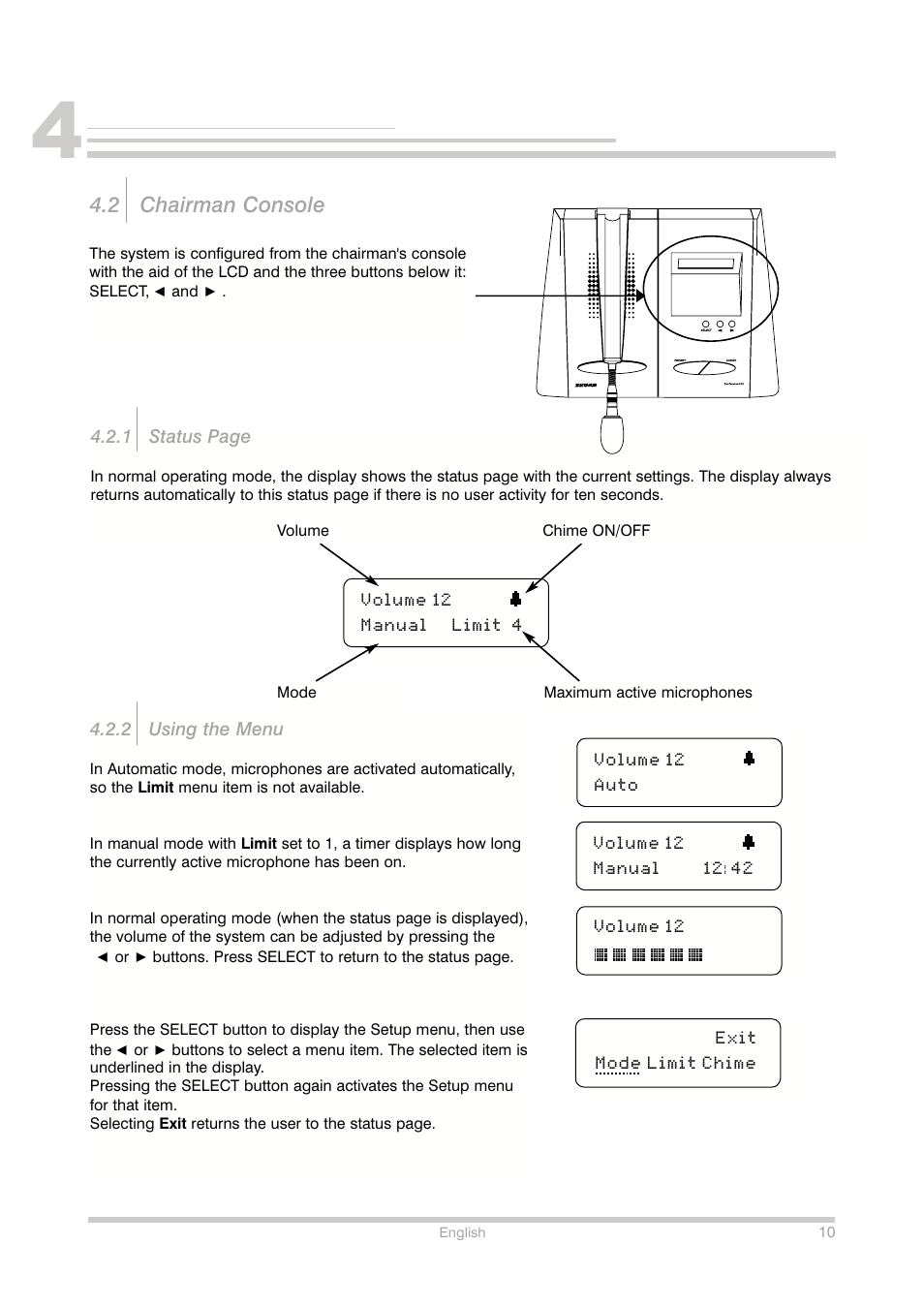 2 chairman console | Shure Conference Phone User Manual | Page 11 / 25