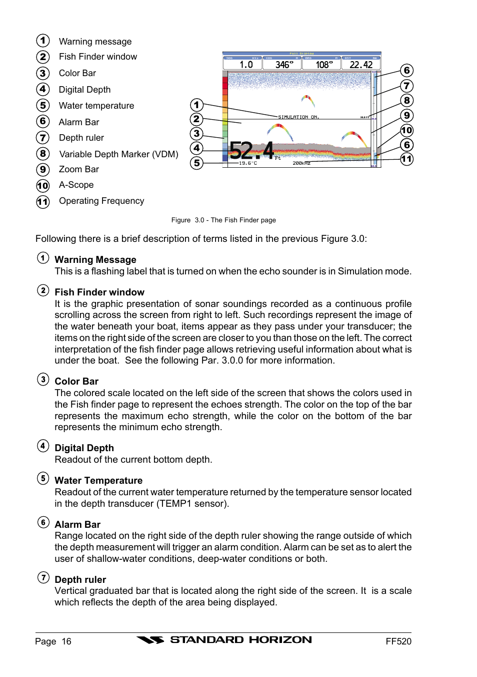 Standard Horizon Ff520 User Manual | Page 14 / 42